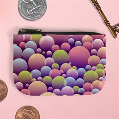 Abstract Background Circle Bubbles Mini Coin Purse