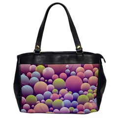 Abstract Background Circle Bubbles Oversize Office Handbag