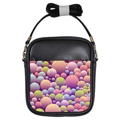 Abstract Background Circle Bubbles Girls Sling Bag by HermanTelo