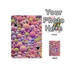 Abstract Background Circle Bubbles Playing Cards Double Sided (Mini) Front - Spade9