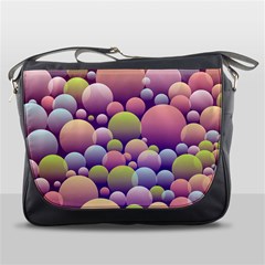 Abstract Background Circle Bubbles Messenger Bag