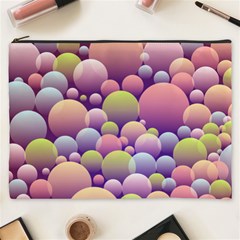 Abstract Background Circle Bubbles Cosmetic Bag (xxxl)