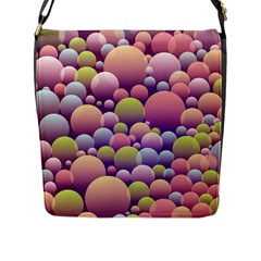 Abstract Background Circle Bubbles Flap Closure Messenger Bag (l) by HermanTelo