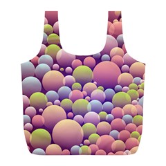 Abstract Background Circle Bubbles Full Print Recycle Bag (l) by HermanTelo