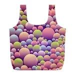 Abstract Background Circle Bubbles Full Print Recycle Bag (L) Front