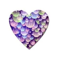 Abstract Background Circle Bubbles Space Heart Magnet by HermanTelo