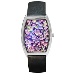 Abstract Background Circle Bubbles Space Barrel Style Metal Watch by HermanTelo