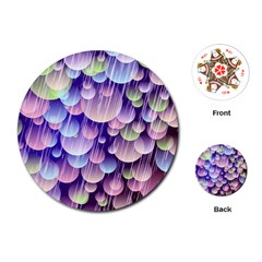 Abstract Background Circle Bubbles Space Playing Cards (round)