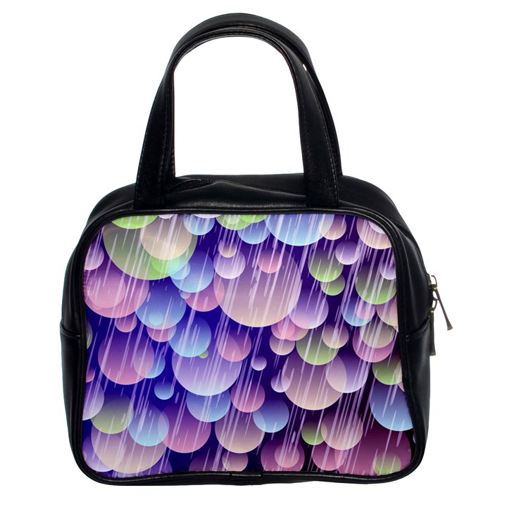 Abstract Background Circle Bubbles Space Classic Handbag (Two Sides)