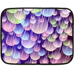 Abstract Background Circle Bubbles Space Fleece Blanket (mini) by HermanTelo