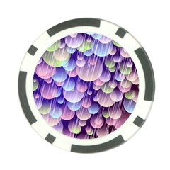 Abstract Background Circle Bubbles Space Poker Chip Card Guard (10 Pack) by HermanTelo