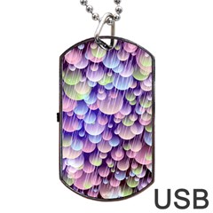 Abstract Background Circle Bubbles Space Dog Tag Usb Flash (one Side) by HermanTelo