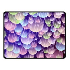 Abstract Background Circle Bubbles Space Double Sided Fleece Blanket (small)  by HermanTelo