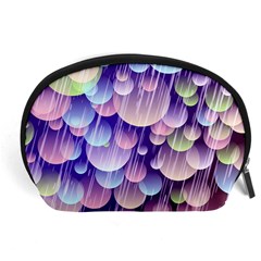 Abstract Background Circle Bubbles Space Accessory Pouch (large)