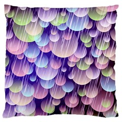 Abstract Background Circle Bubbles Space Large Flano Cushion Case (one Side)