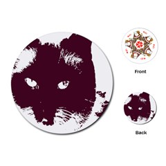 Cat Nature Design Animal Skin Pink Playing Cards (round)