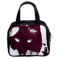 Cat Nature Design Animal Skin Pink Classic Handbag (two Sides)