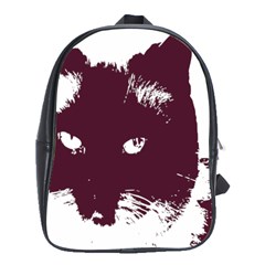 Cat Nature Design Animal Skin Pink School Bag (large) by HermanTelo