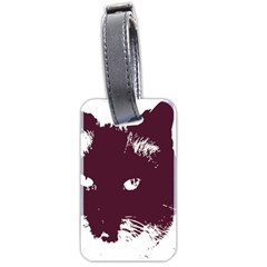 Cat Nature Design Animal Skin Pink Luggage Tag (two Sides) by HermanTelo