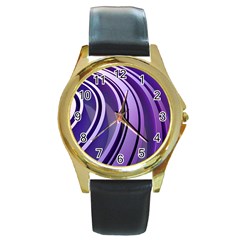 Circle Concentric Render Metal Round Gold Metal Watch by HermanTelo