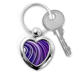 Circle Concentric Render Metal Key Chain (Heart) Front