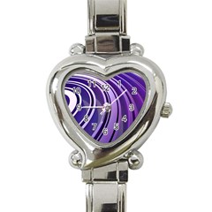 Circle Concentric Render Metal Heart Italian Charm Watch