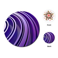 Circle Concentric Render Metal Playing Cards (round)