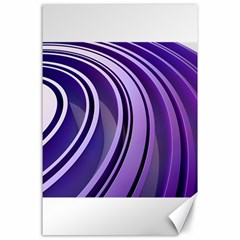 Circle Concentric Render Metal Canvas 24  X 36 