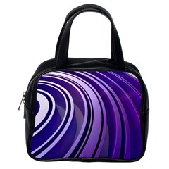 Circle Concentric Render Metal Classic Handbag (one Side)