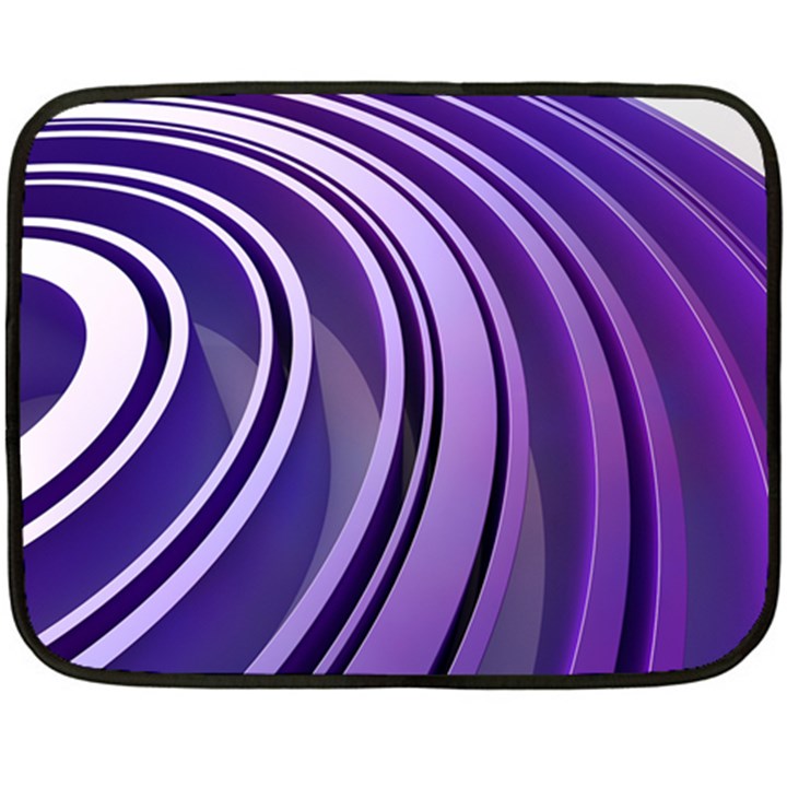 Circle Concentric Render Metal Double Sided Fleece Blanket (Mini) 