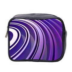 Circle Concentric Render Metal Mini Toiletries Bag (two Sides)