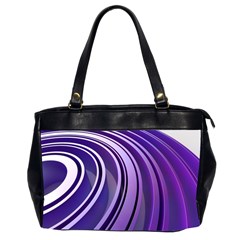 Circle Concentric Render Metal Oversize Office Handbag (2 Sides)