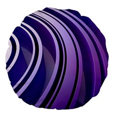 Circle Concentric Render Metal Large 18  Premium Round Cushions by HermanTelo