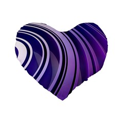 Circle Concentric Render Metal Standard 16  Premium Heart Shape Cushions