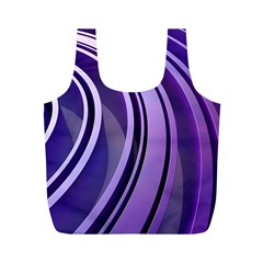 Circle Concentric Render Metal Full Print Recycle Bag (m)