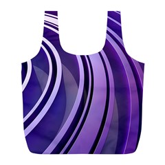 Circle Concentric Render Metal Full Print Recycle Bag (l)