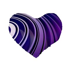 Circle Concentric Render Metal Standard 16  Premium Flano Heart Shape Cushions