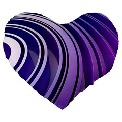 Circle Concentric Render Metal Large 19  Premium Flano Heart Shape Cushions