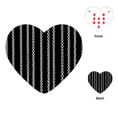 Chains Black Design Metal Iron Playing Cards (heart)