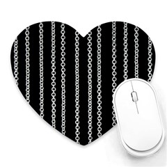 Chains Black Design Metal Iron Heart Mousepads