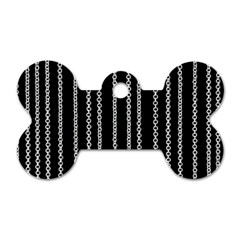 Chains Black Design Metal Iron Dog Tag Bone (two Sides) by HermanTelo