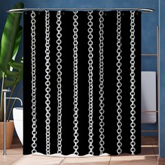 Chains Black Design Metal Iron Shower Curtain 60  X 72  (medium)  by HermanTelo