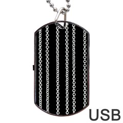 Chains Black Design Metal Iron Dog Tag Usb Flash (one Side) by HermanTelo