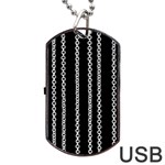 Chains Black Design Metal Iron Dog Tag USB Flash (Two Sides) Front