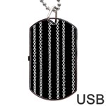 Chains Black Design Metal Iron Dog Tag USB Flash (Two Sides) Back