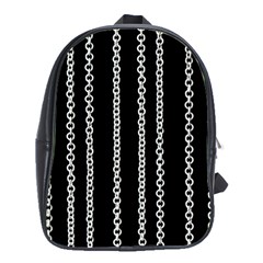 Chains Black Design Metal Iron School Bag (xl)