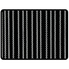 Chains Black Design Metal Iron Double Sided Fleece Blanket (large) 