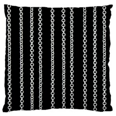 Chains Black Design Metal Iron Large Flano Cushion Case (two Sides) by HermanTelo