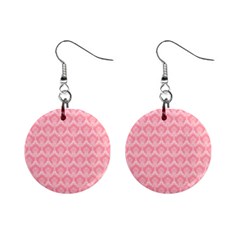 Damask Floral Design Seamless Mini Button Earrings