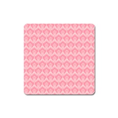 Damask Floral Design Seamless Square Magnet by HermanTelo